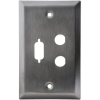 WP-9/C2 DB-9 and 2 Coax Wall Plate
