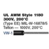 83026 Brown 22awg Stranded Teflon Hook up wire 500ft