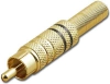 RCA-6012 RCA Plug Solder Type Gold Plated with Spring Relief