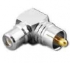 RCA-6306 RCA Right Angle Plug to Jack Adaptor Elbow