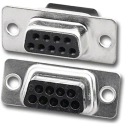 DH-9HS/T-RL 9 Pin Female Crimp D-Sub Housing Tin Plated UL, RoHS