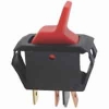 54-106 SPST 16A Off-On Mini Snap-in Illuminated Red Rocker Switch