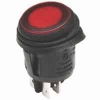 54-205W DPST 16A On-Off Waterproof Round Red Lens Rocker Switch