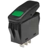 54-219W SPST 20A On-Off Waterproof Mini Green Lens Rocker Switch