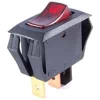 54-517 SPST 16A Off-On Mini Snap-in Illuminated Red Rocker Switch