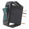 54-518 SPST 16A Off-On Min Snap-in Illuminated Green Rocker Switch