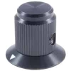 504-0023 3/4in Black Matte Machined Aluminum Knob with Position Arrow