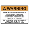 596-00496 50 Pk Electrical Shock Solar Label