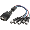 S-H15M5BNCF-1' 1ft HD15 (VGA) to 5 BNC Video Cable