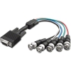S-H15F5BNC-0.5 6 inch HD15 (VGA) to 5 BNC Video Cable
