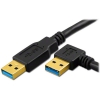 S-USB3AMLM-18IN USB 18 Inch 3.0 A Right-Angle Left Plug to A Plug Cable
