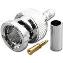 BNC-3027-75 BNC 3-Piece Crimp Plug 75 ohm For Belden 8218