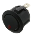RA6-1A-DC-2 LED SPST 20A Off-On Round Rocker Switch