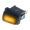 RF3-1A-DC-2-AL,GL, RL LED SPST 16A Off-On IP65 Mini Rocker Switch