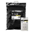 S45-3204W-25 25Pk Single Gang 4 Port Keystone Wall Plate White