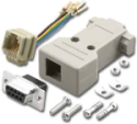 AD-9FT6-G1 Gray DB9/F to RJ11 6c 1pc D-Sub Adaptor Kits