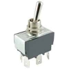 54-012 DPDT 15A 3/4HP On-Off-On Spade Terminal Toggle Switch