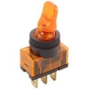 54-573 SPST 20A On-Off Amber Illuminated Duckbill Handle Toggle Switch