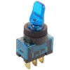 54-574 SPST 20A On-Off Blue Illuminated Duckbill Handle Toggle Switch