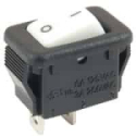 54-870 SPST 6A On-Off Micro Rocker - White Actuator, Legends