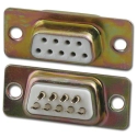 DS-9S 9 Pin Female Solder D-Sub Housing Zinc Plated